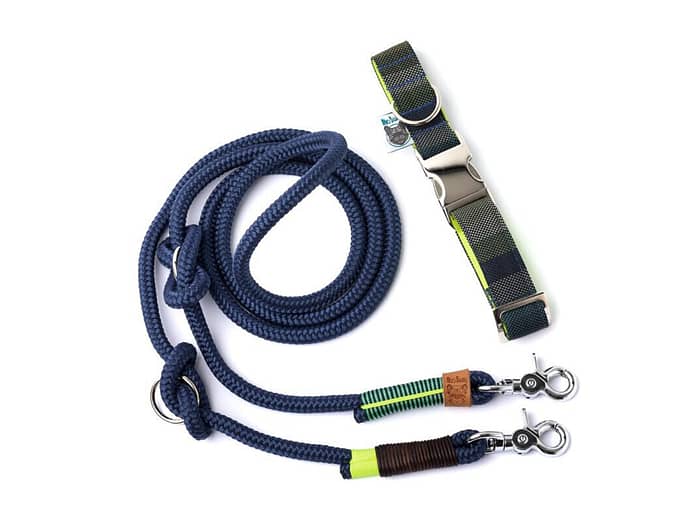 Mio Bully Halsband-Leine Set Blue Sky